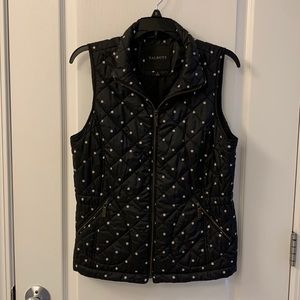Talbots Puffy Quilt Polka Dotted Vest